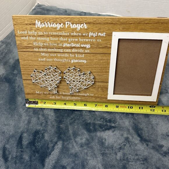 Ylovan Marriage Prayer Wooden Picture Frame 4x6 Rustic - Picture 6 of 7